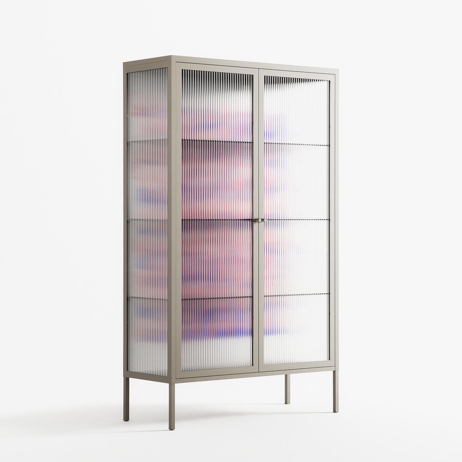 Redblooms - Cabinet - Katie O’Shea - Pebble - Reeded glass