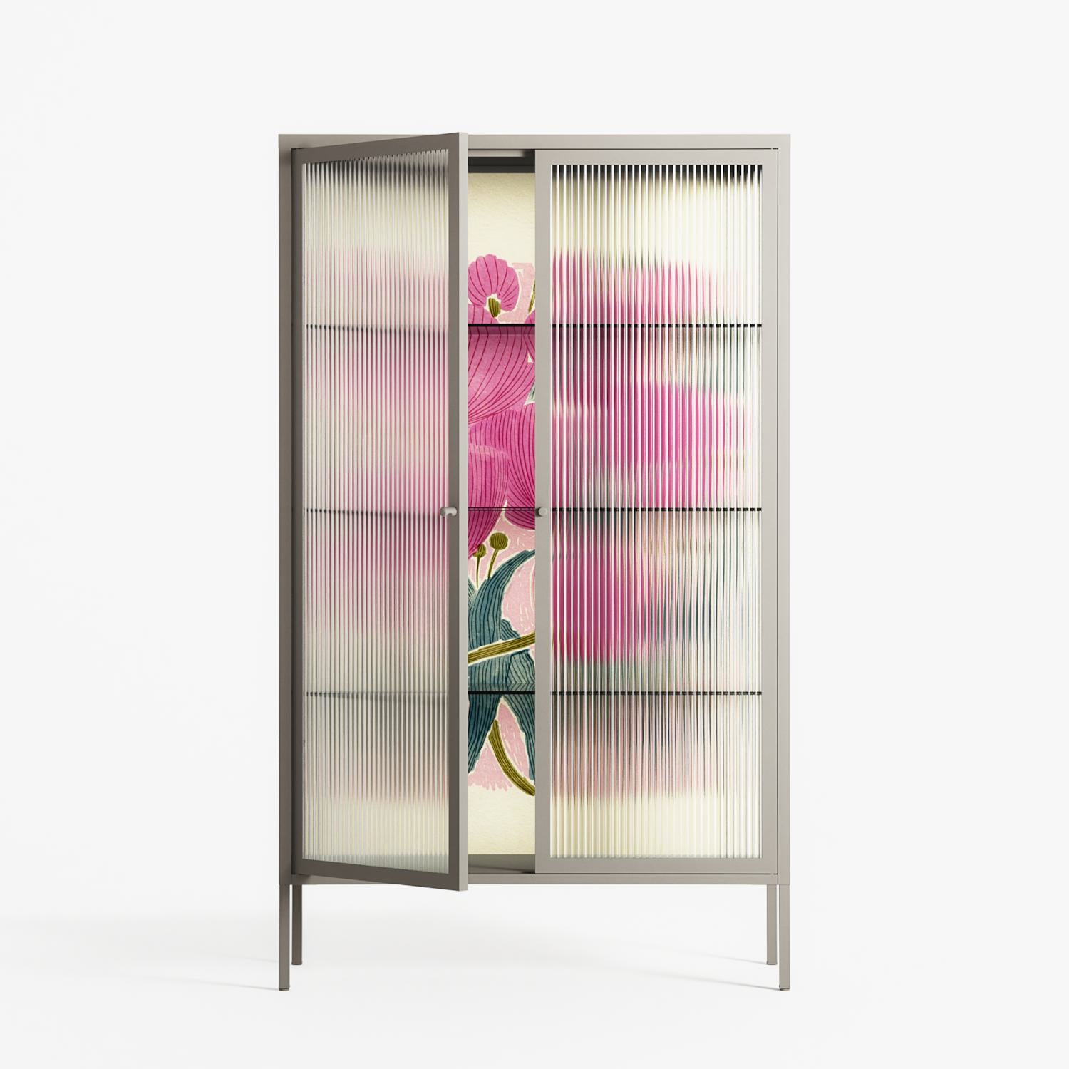 Tulips - Cabinet - Katie O’Shea - Pebble - Reeded glass