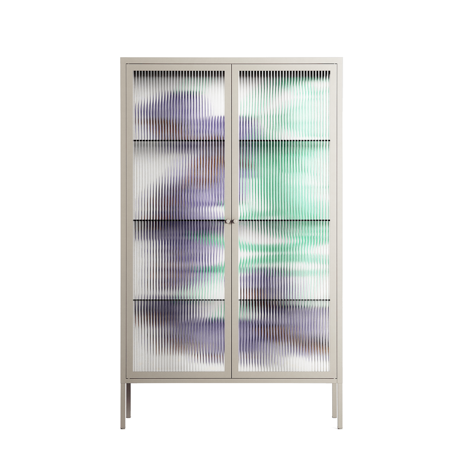 Tulips Purple - Cabinet - Katie O’Shea - Pebble - Reeded glass