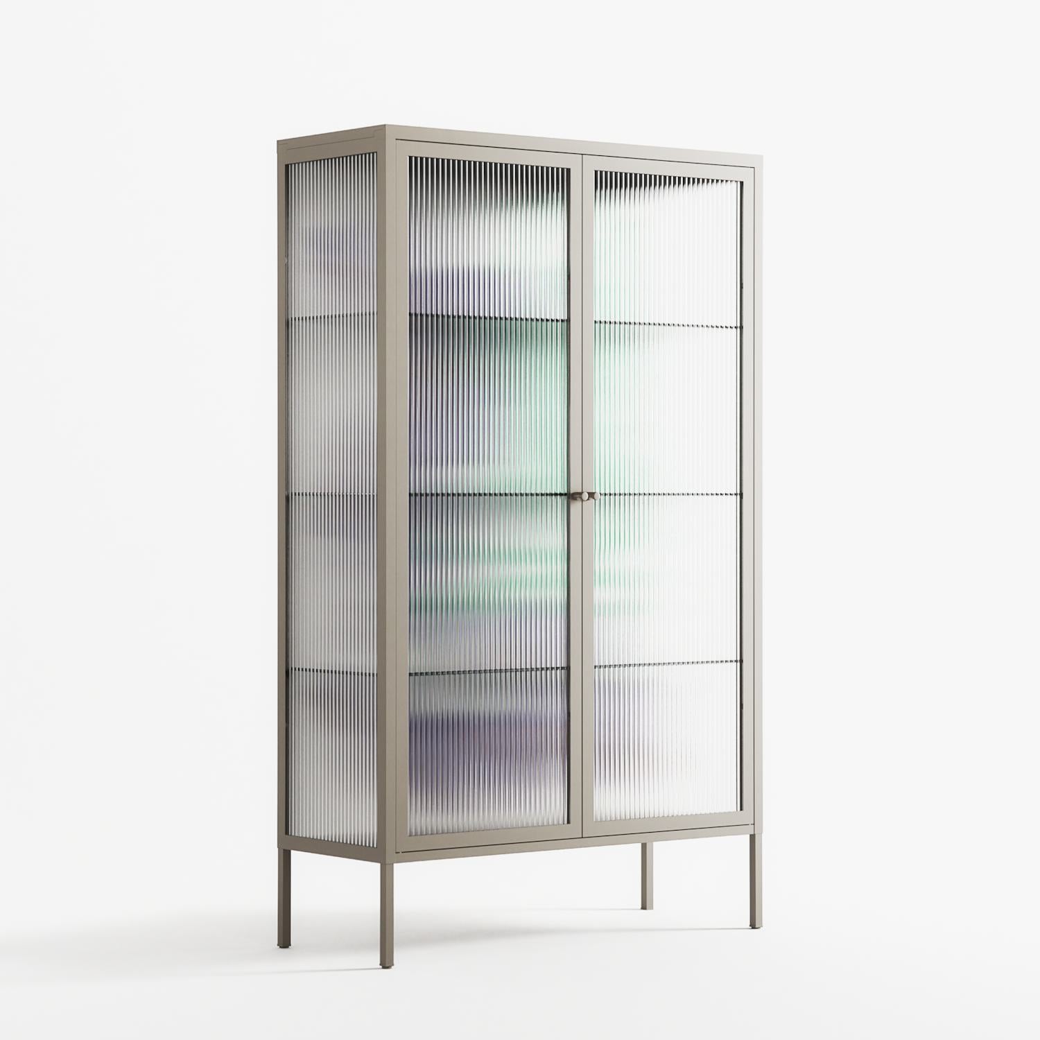 Tulips Purple - Cabinet - Katie O’Shea - Pebble - Reeded glass