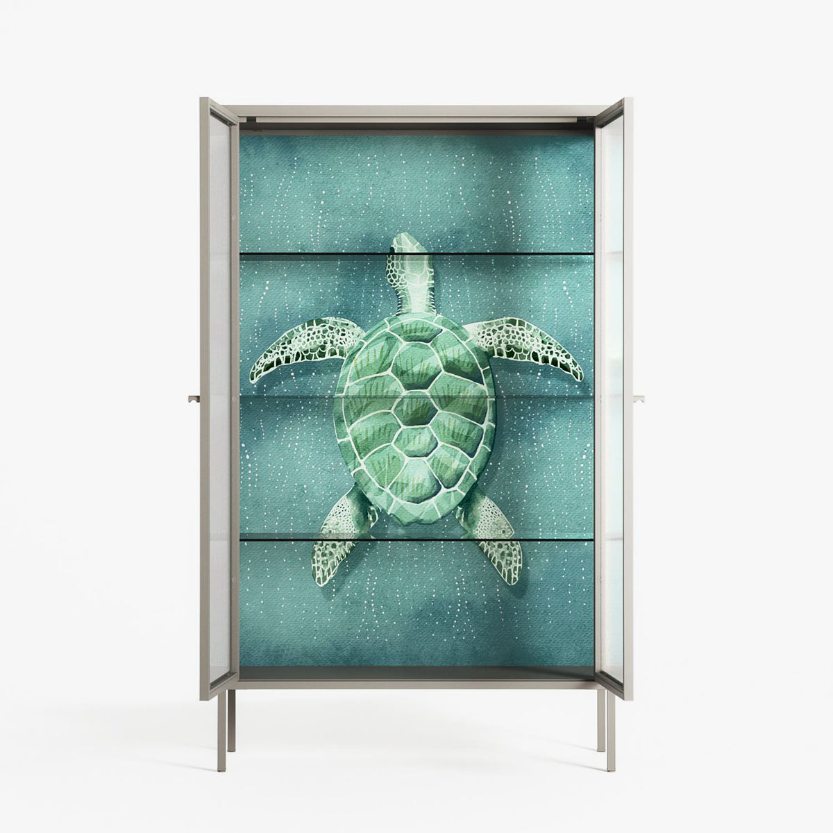 Turtle Without Kelp - Cabinet - Katie O’Shea - Pebble - Reeded glass