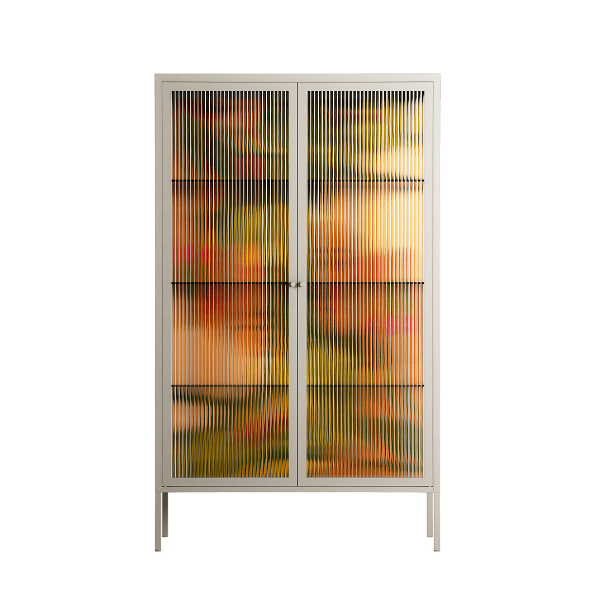 Twins - Cabinet - Raissa Oltmanns - Pebble - Reeded glass