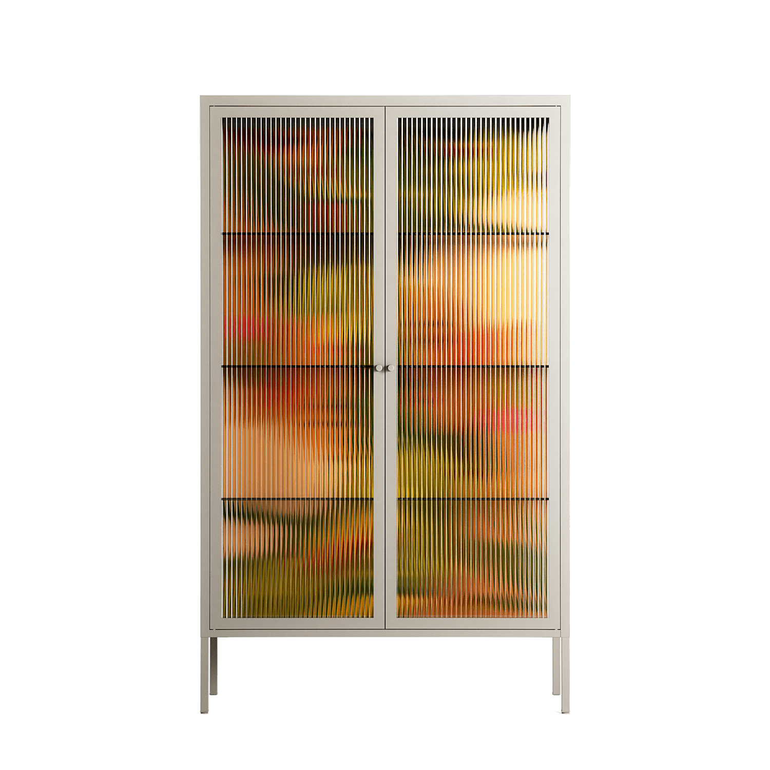 Twins - Cabinet - Raissa Oltmanns - Pebble - Reeded glass