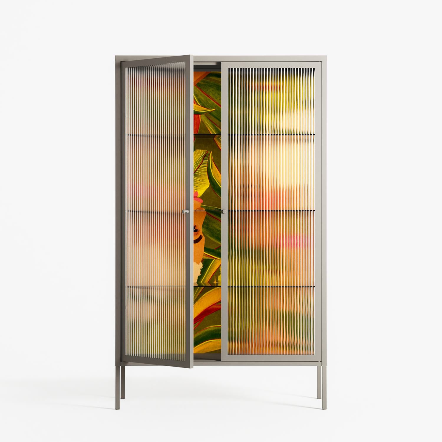 Twins - Cabinet - Raissa Oltmanns - Pebble - Reeded glass