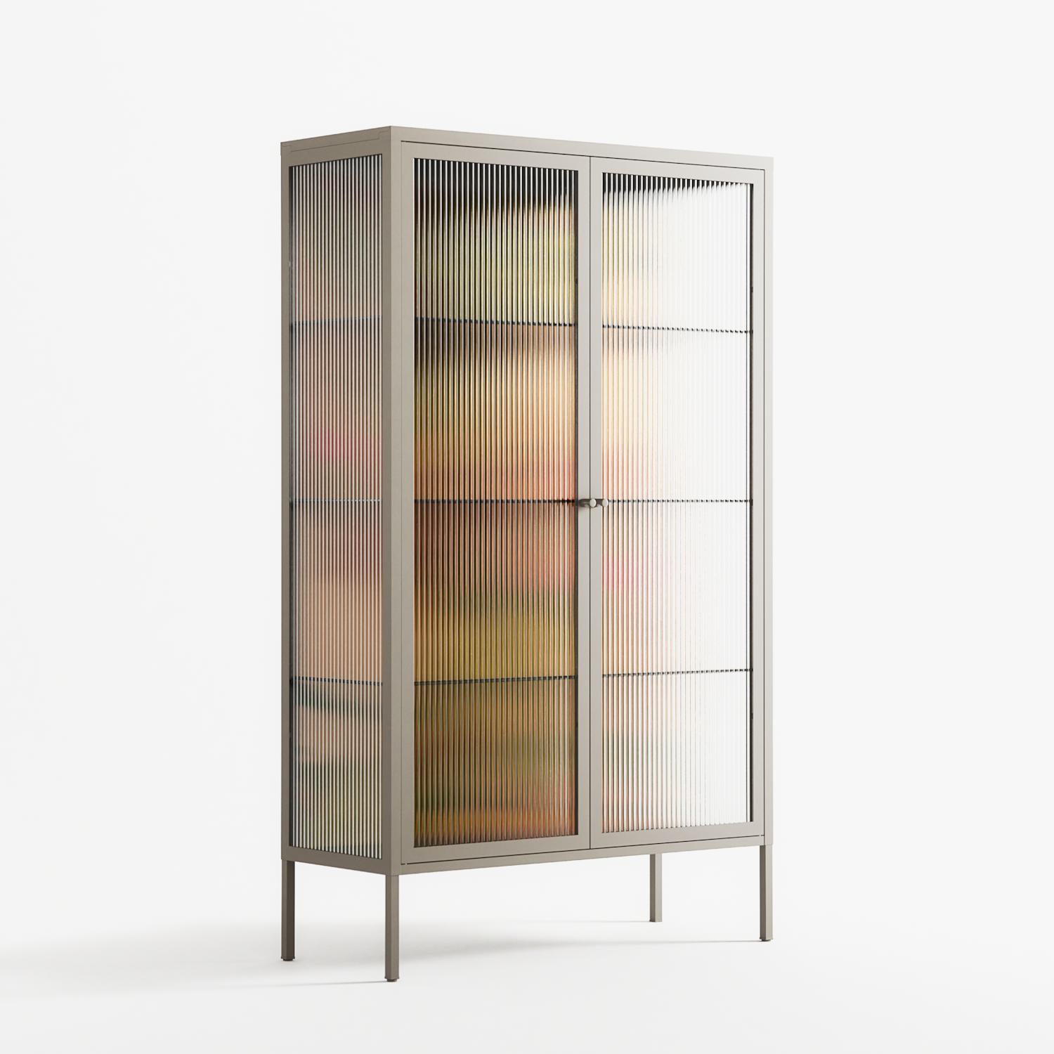Twins - Cabinet - Raissa Oltmanns - Pebble - Reeded glass