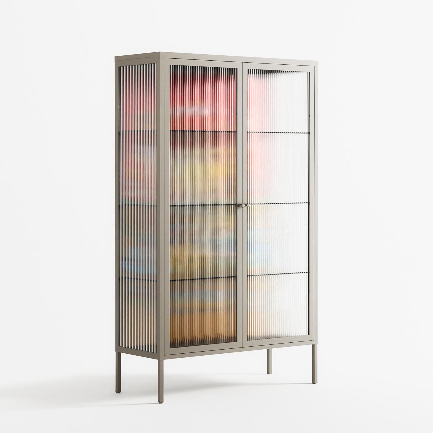 Ganesha - Cabinet - Cezar Berje - Pebble - Reeded glass