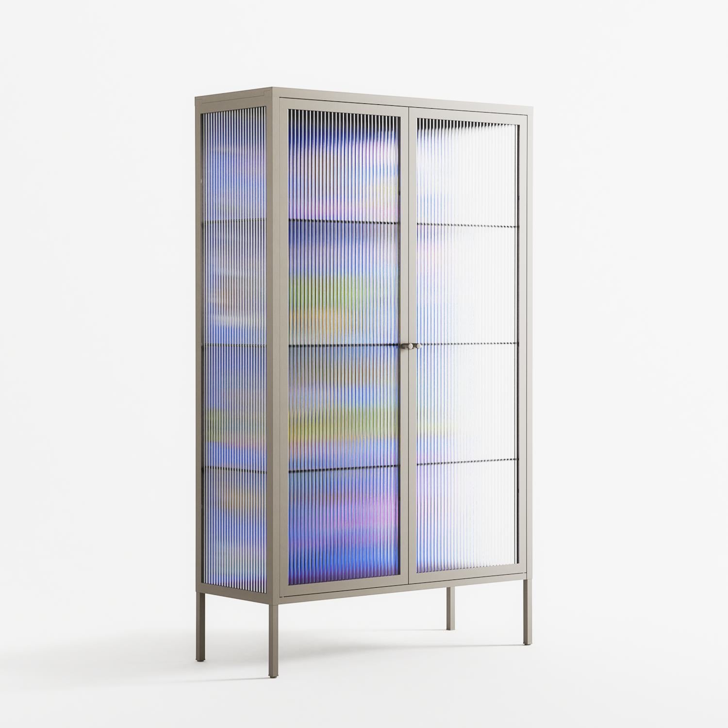 Odin - Cabinet - Cezar Berje - Pebble - Reeded glass