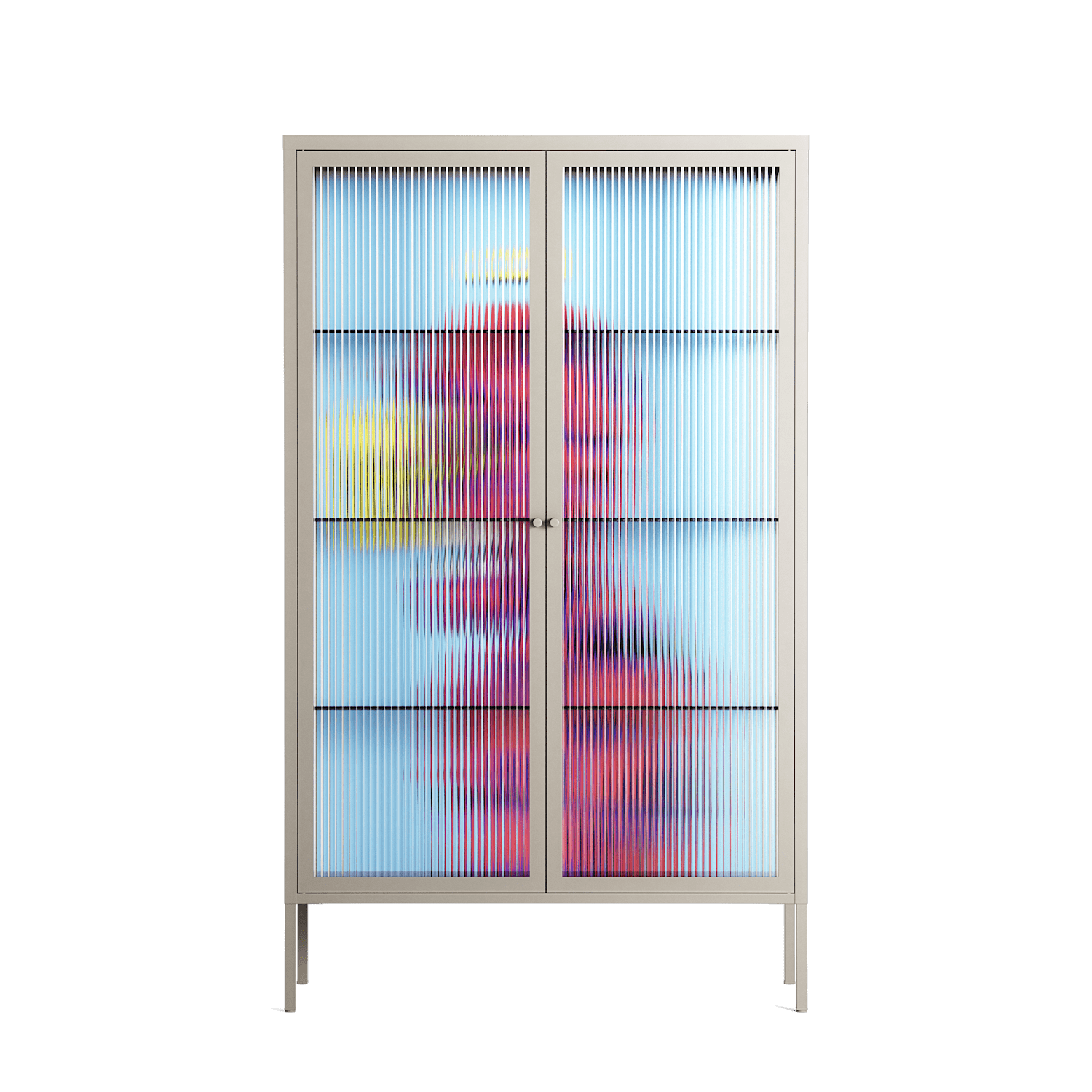 Flower - Cabinet - Cezar Berje - Pebble - Reeded glass