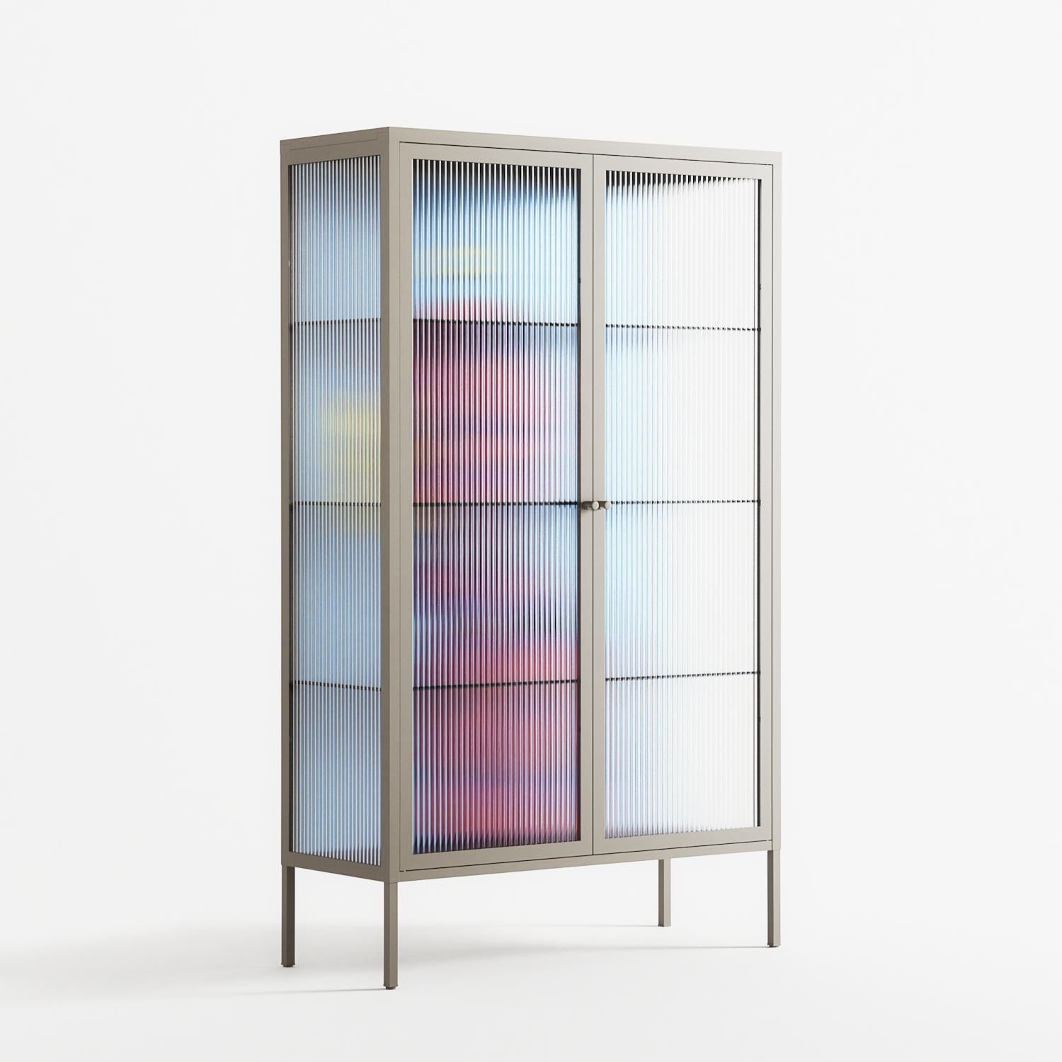 Flower - Cabinet - Cezar Berje - Pebble - Reeded glass