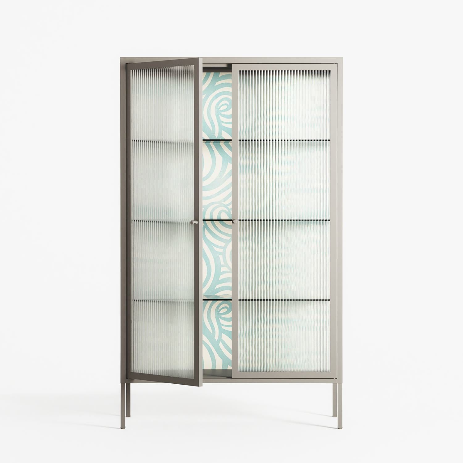 Epic Swirl - Cabinet - Amy Suther - Pebble - Reeded glass