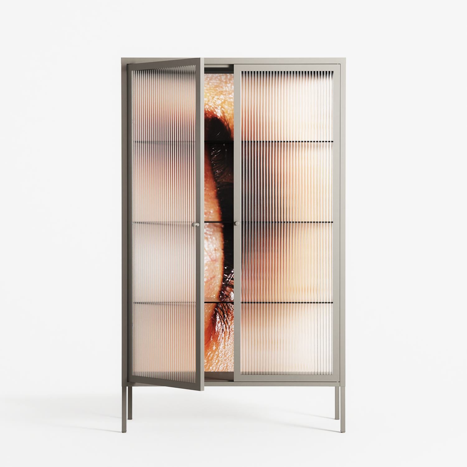 Glow - Cabinet - Nadia Ryder - Pebble - Reeded glass