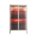 Red - Cabinet - Nadia Ryder - Pebble - Reeded glass