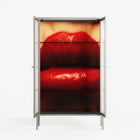 Red - Cabinet - Nadia Ryder - Pebble - Reeded glass