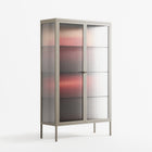 Red - Cabinet - Nadia Ryder - Pebble - Reeded glass