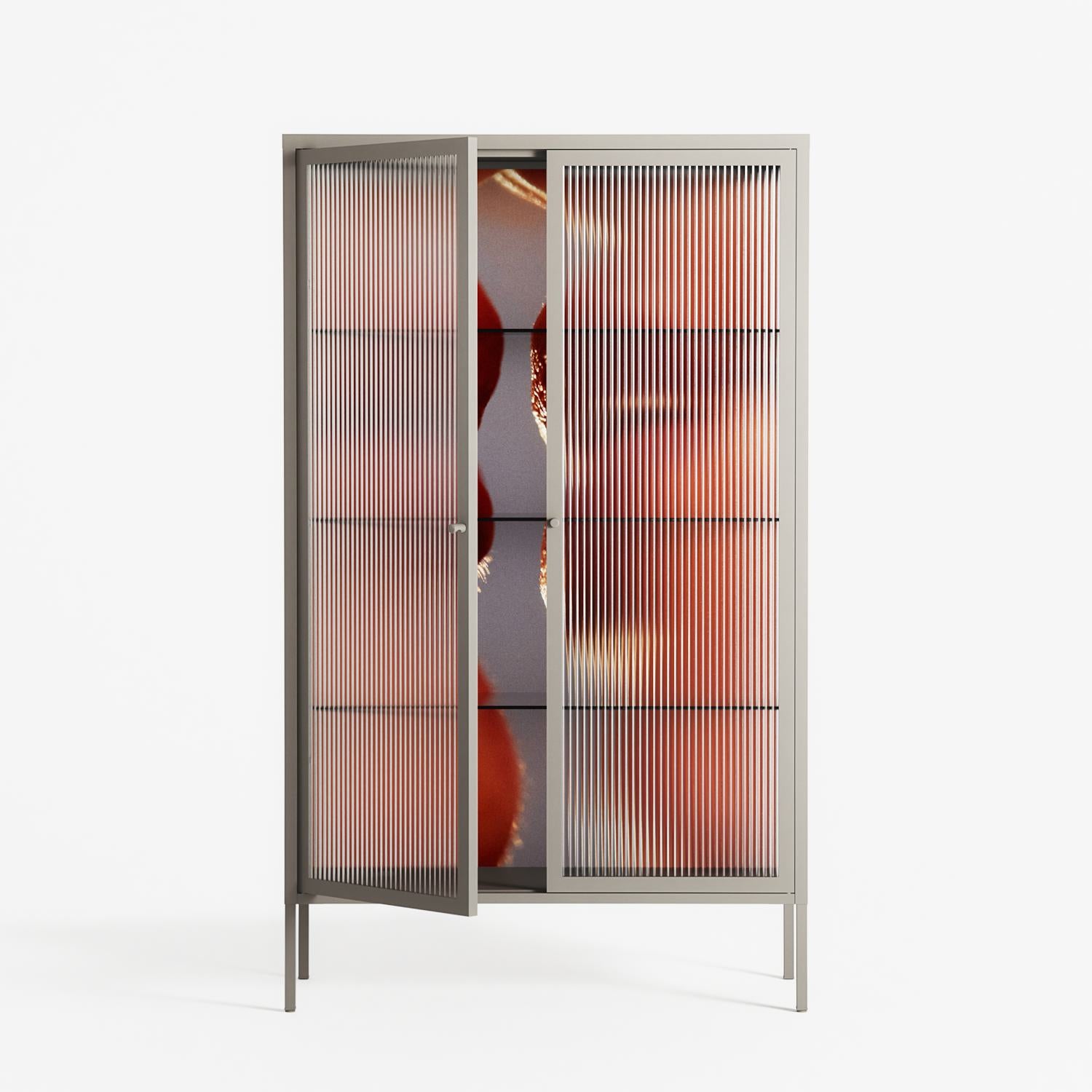 The Art Of Kissing 2 - Cabinet - Nadia Ryder - Pebble - Reeded glass