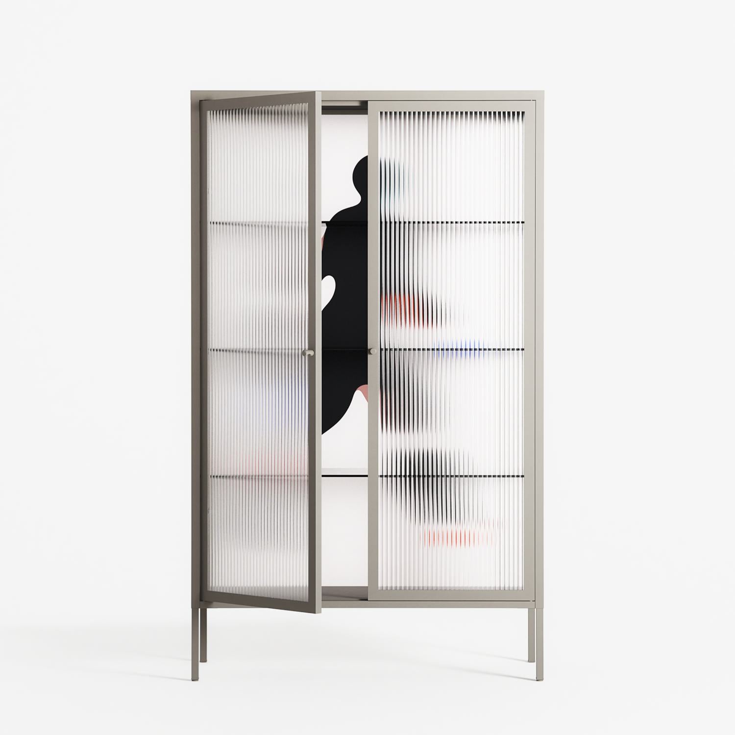Décomposé - Cabinet - David Vanadia - Pebble - Reeded glass