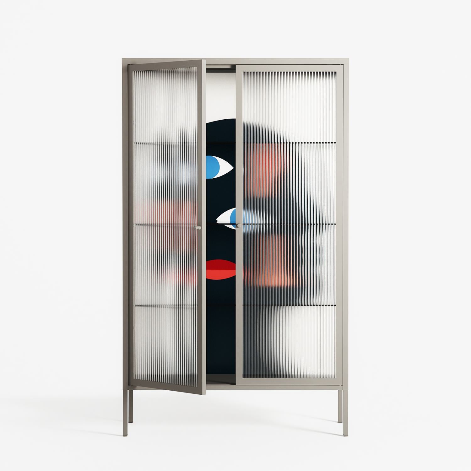 Désordre_Intérieur - Cabinet - David Vanadia - Pebble - Reeded glass