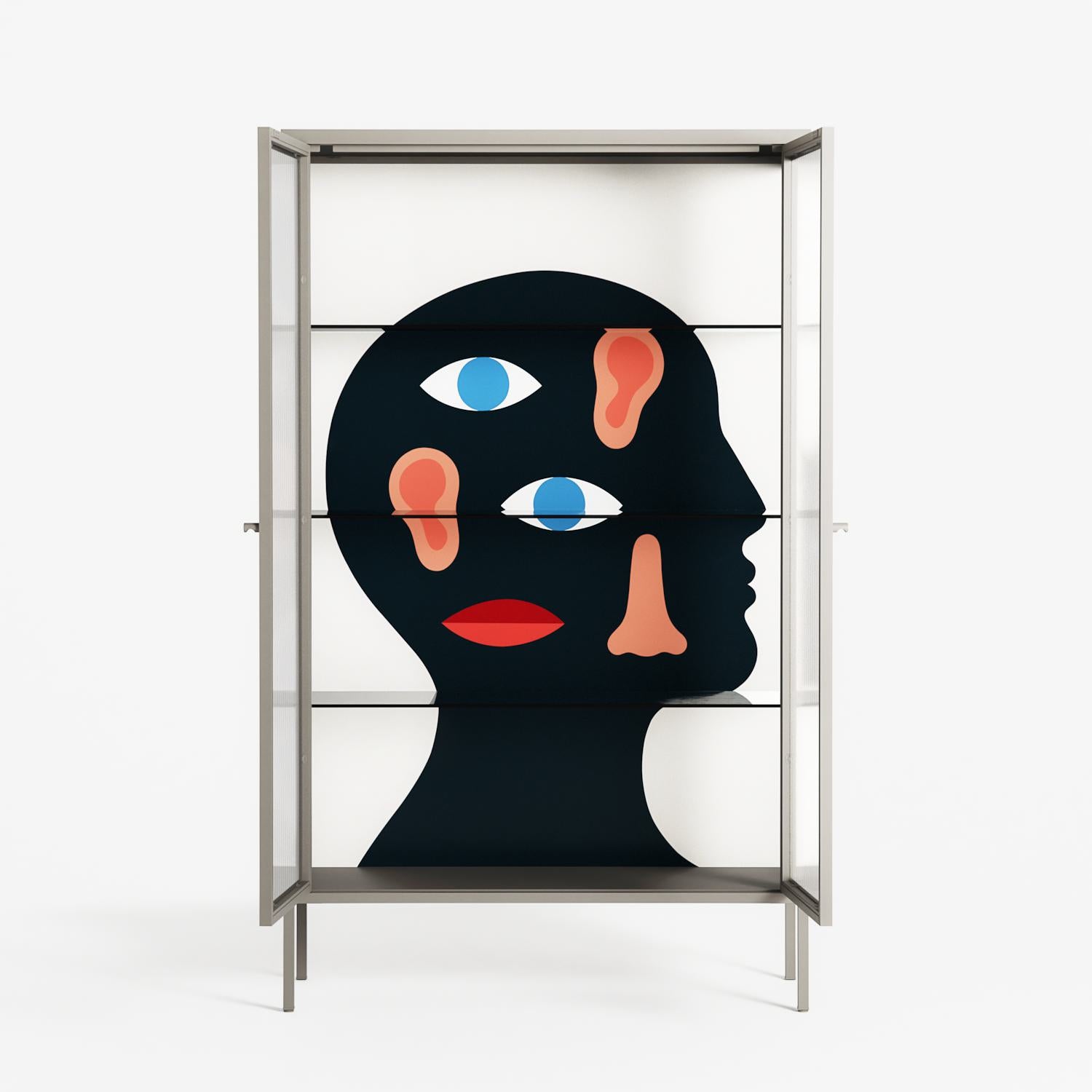 Désordre_Intérieur - Cabinet - David Vanadia - Pebble - Reeded glass