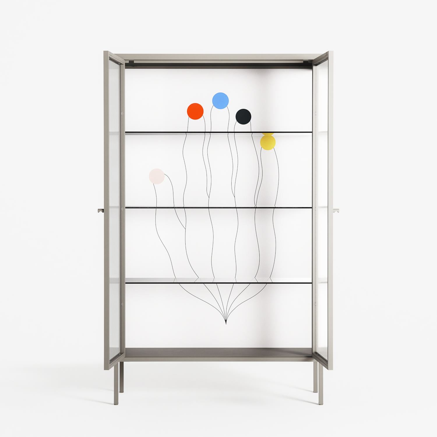 Épanoui - Cabinet - David Vanadia - Pebble - Reeded glass