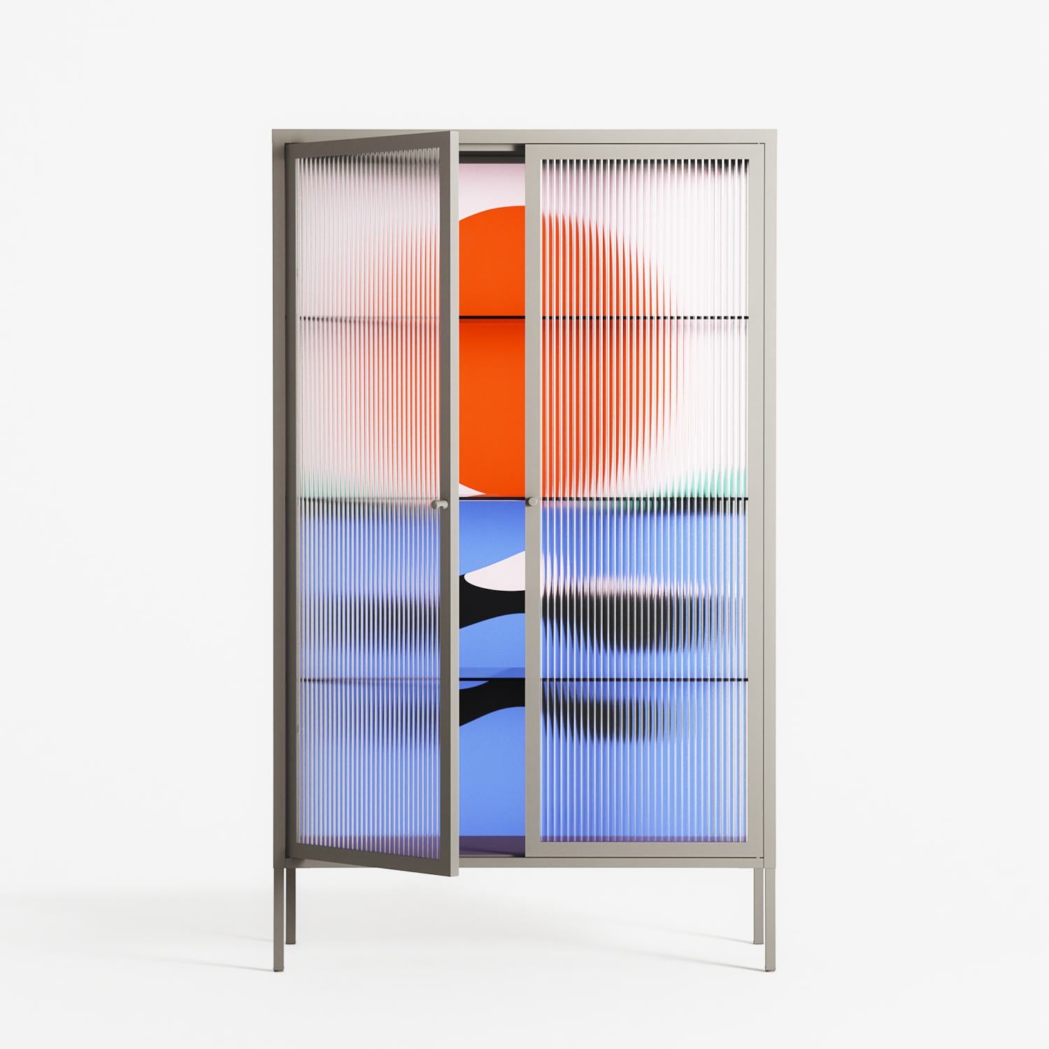 Immergé - Cabinet - David Vanadia - Pebble - Reeded glass