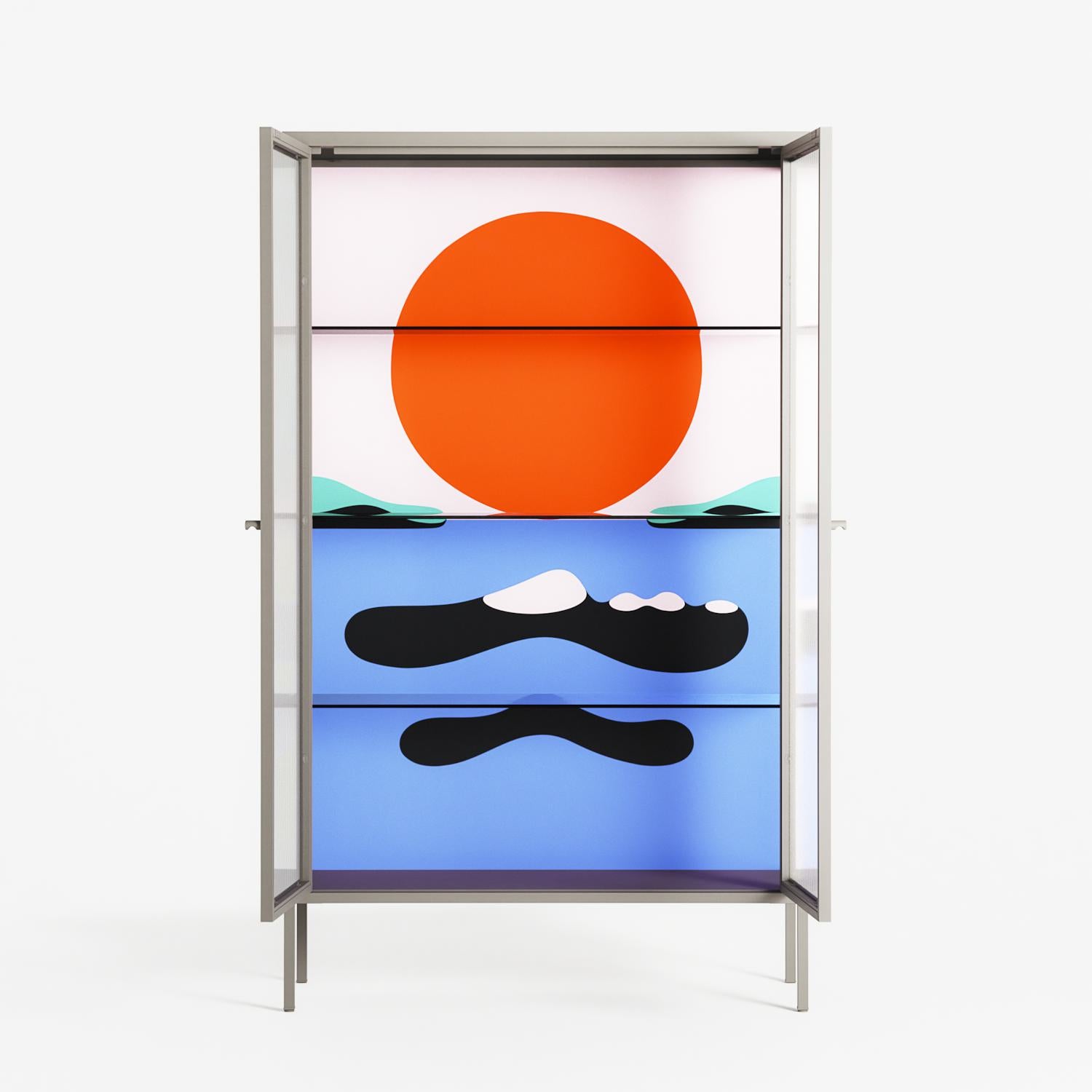 Immergé - Cabinet - David Vanadia - Pebble - Reeded glass