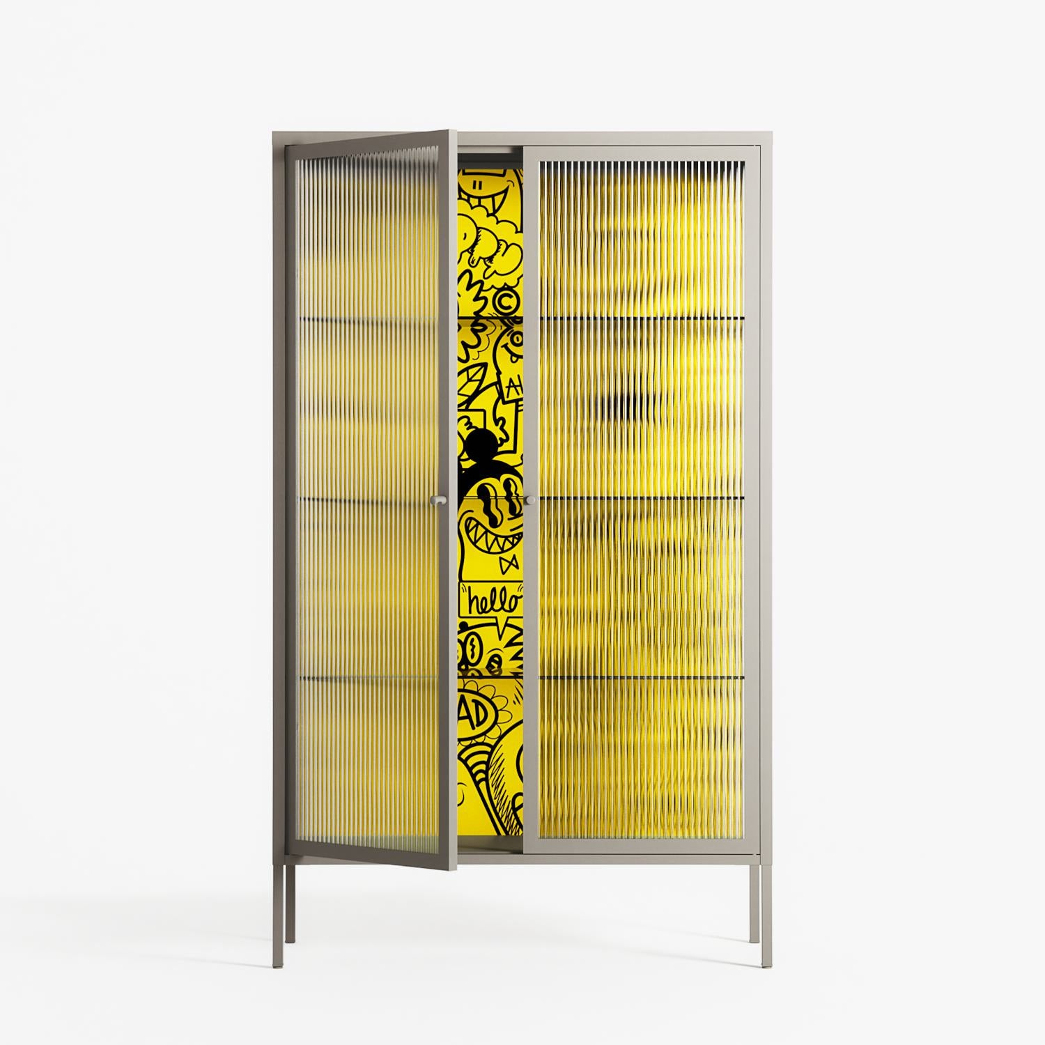 What a Mess - Cabinet - Craig Watkins - Pebble - Reeded glass