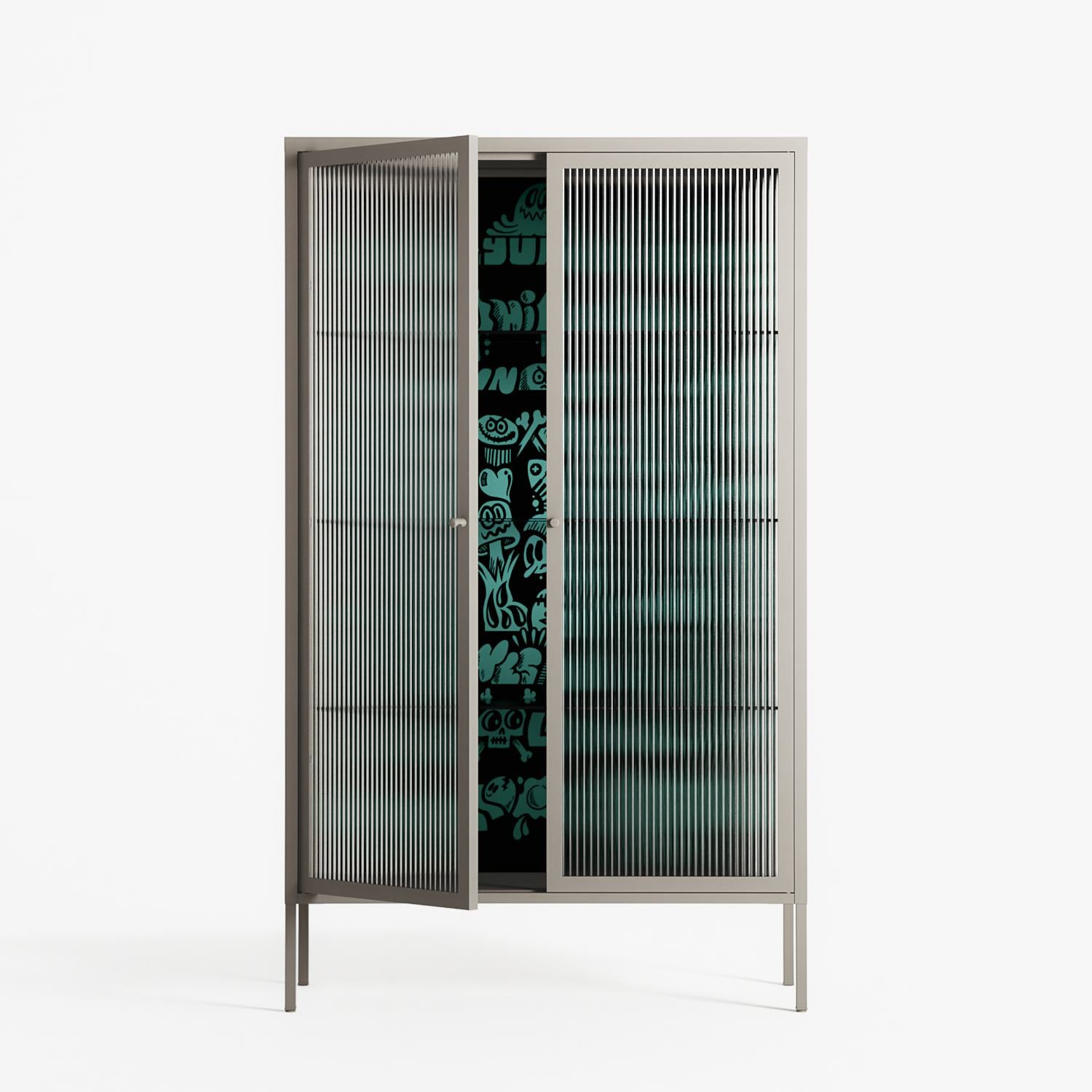Optical Delusion - Cabinet - Craig Watkins - Pebble - Reeded glass