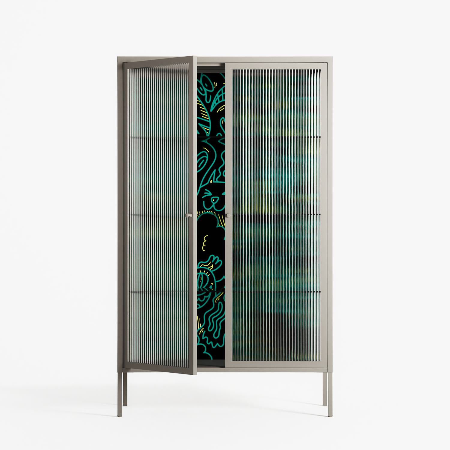 The Green Line - Cabinet - Craig Watkins - Pebble - Reeded glass