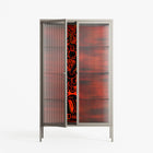 Wottosque Red - Cabinet - Craig Watkins - Pebble - Reeded glass