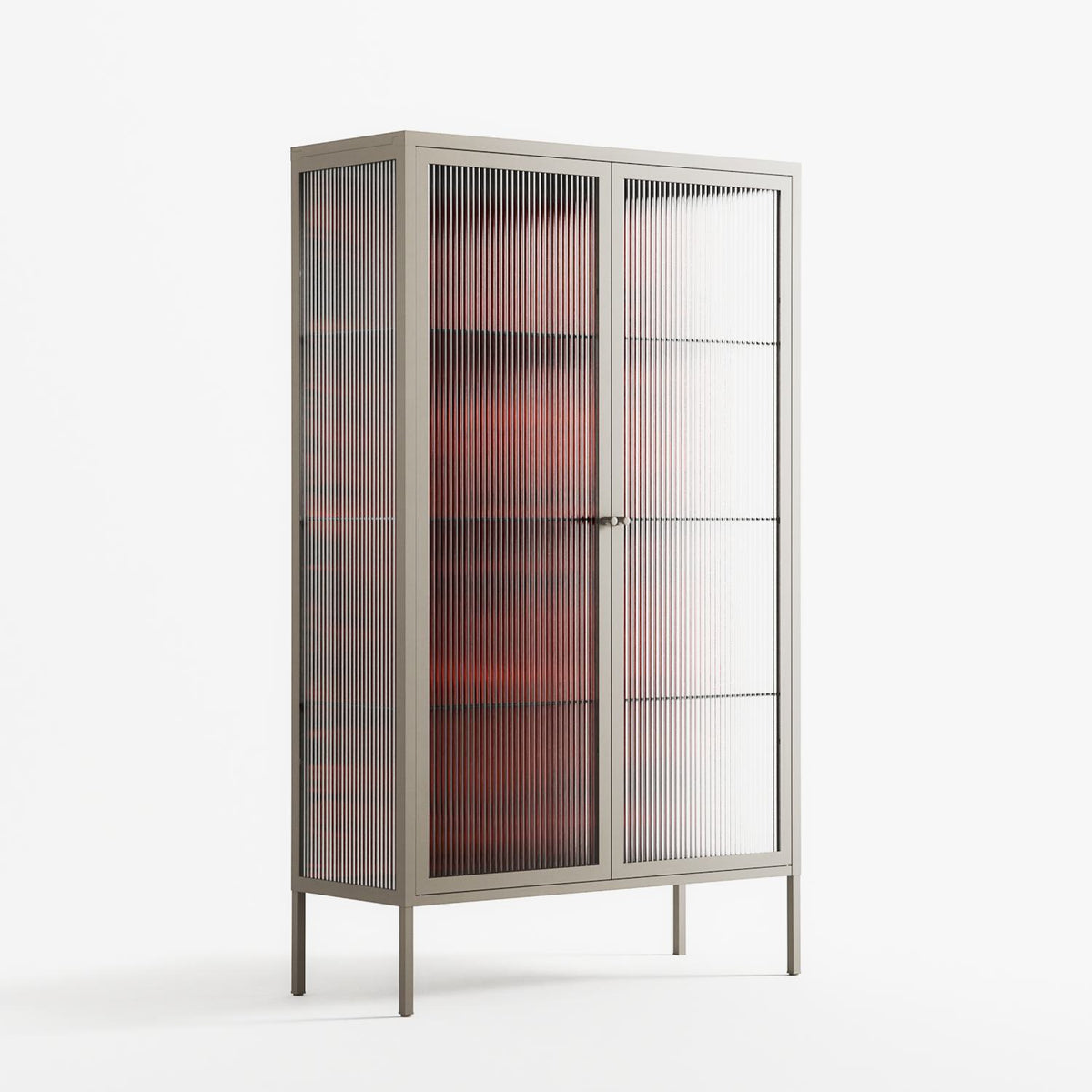 Wottosque Red - Cabinet - Craig Watkins - Pebble - Reeded glass