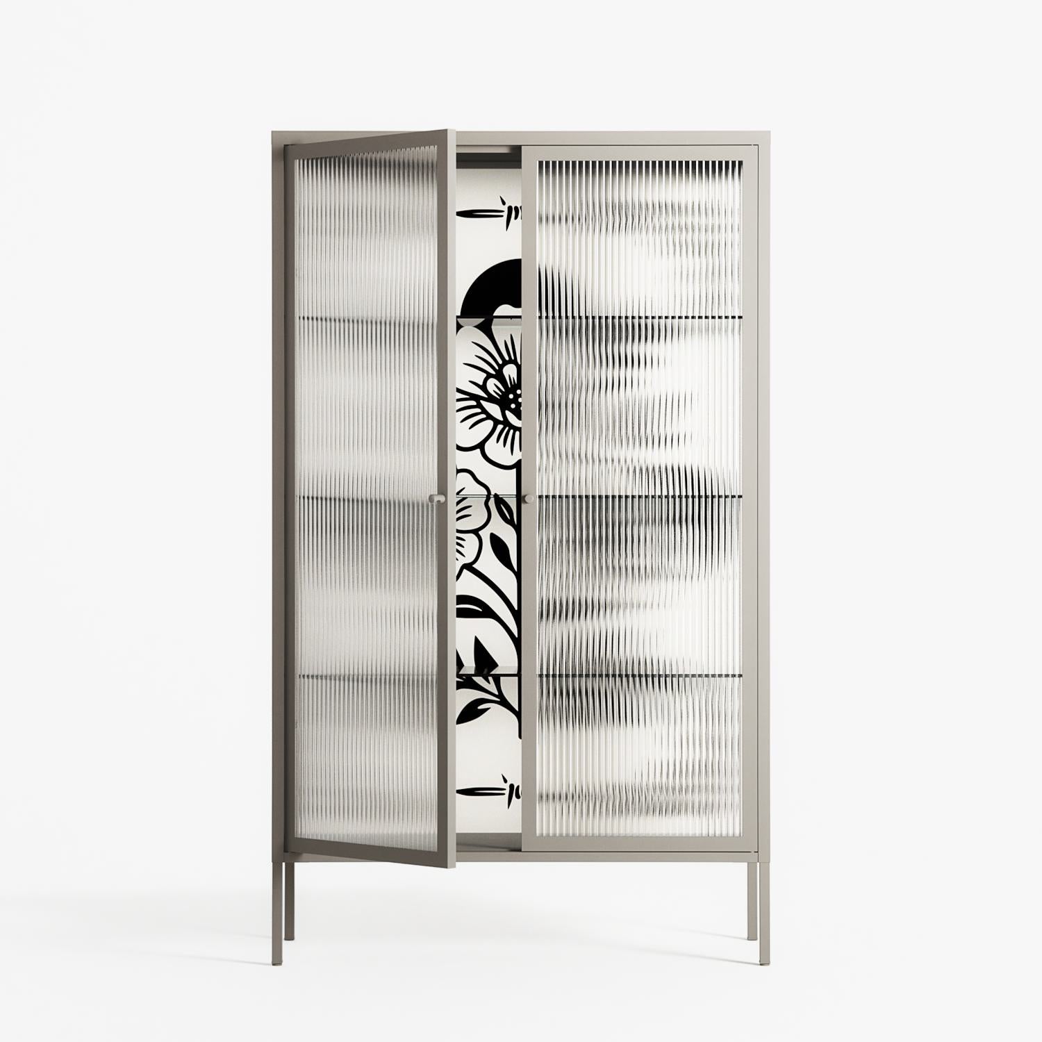 Barbed Bloom - Cabinet - Daphna Sebbane - Pebble - Reeded glass