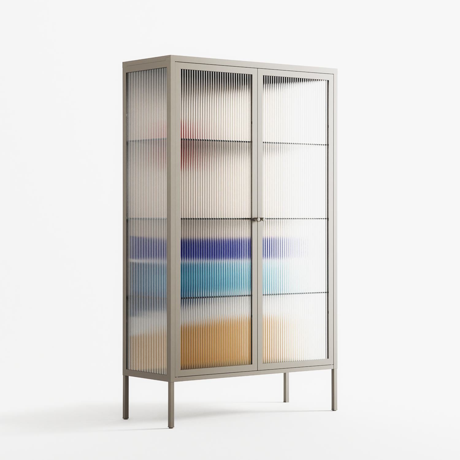 Ocean Sunrise - Cabinet - Henry Rivers - Pebble - Reeded glass