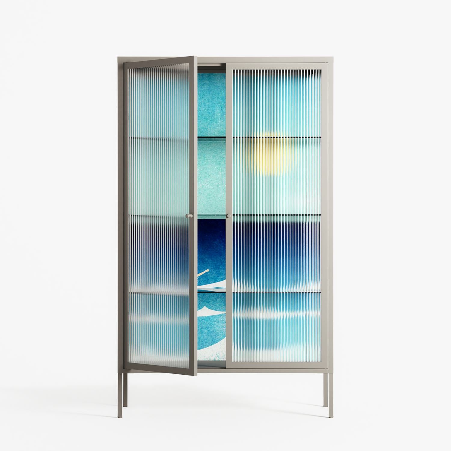 Sea Swim - Cabinet - Henry Rivers - Pebble - Reeded glass