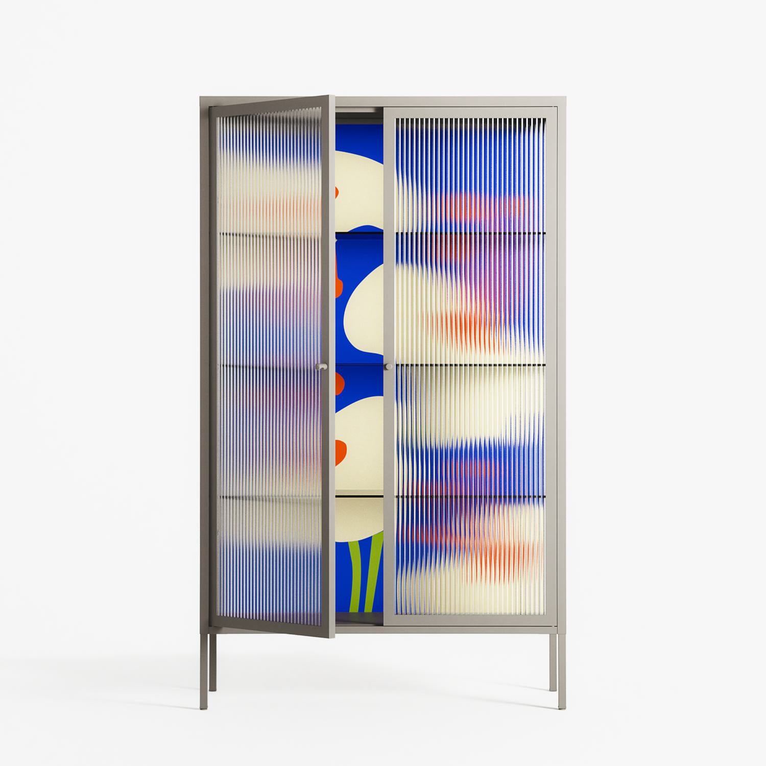 Meadow - Cabinet - Magda March - Pebble - Reeded glass