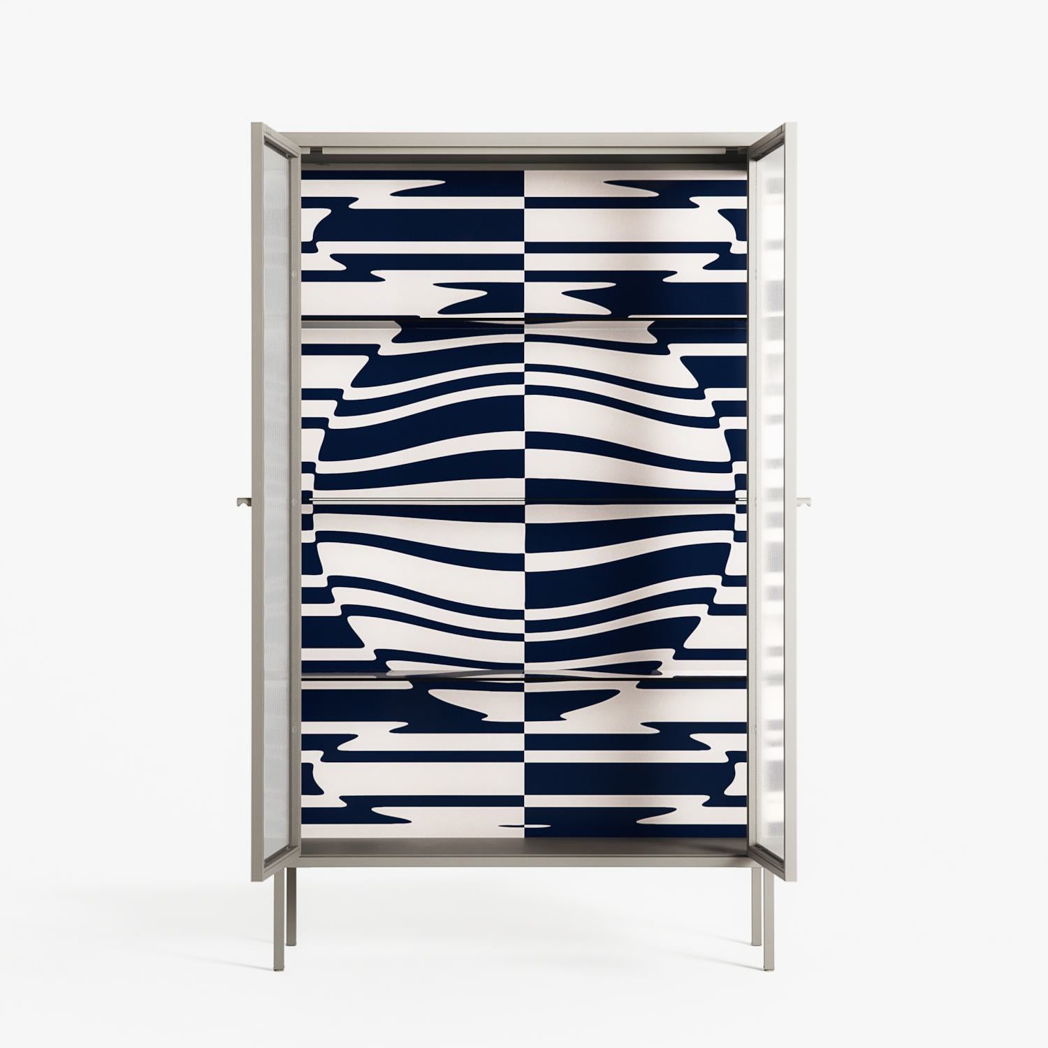 Wave Lens - Cabinet - Oluwasheyi Adebayo - Pebble - Reeded glass