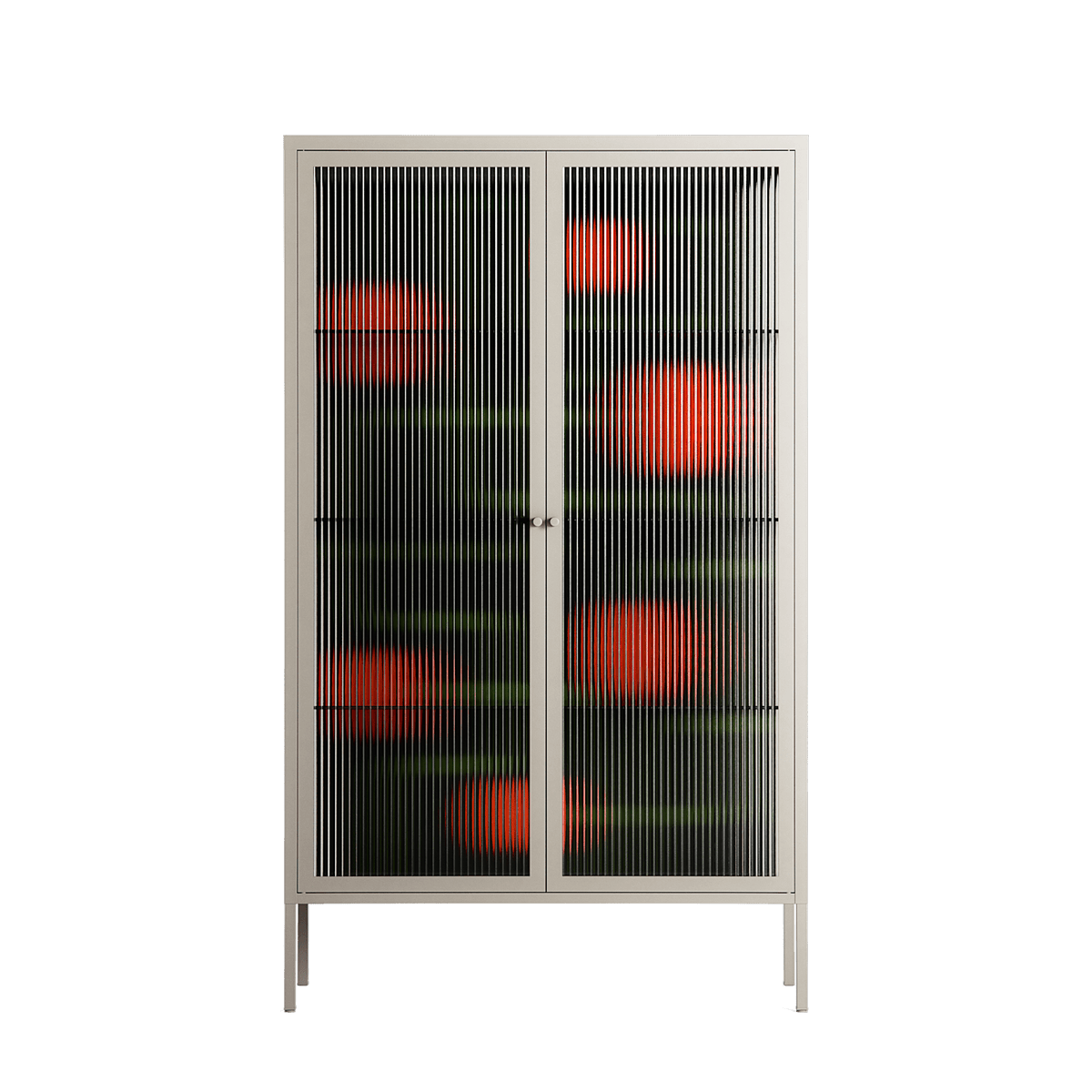 Floral Pipes - Cabinet - Kristin Eriksson - Pebble - Reeded glass