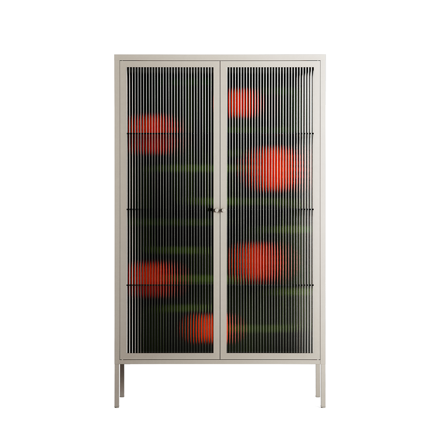 Floral Pipes - Cabinet - Kristin Eriksson - Pebble - Reeded glass