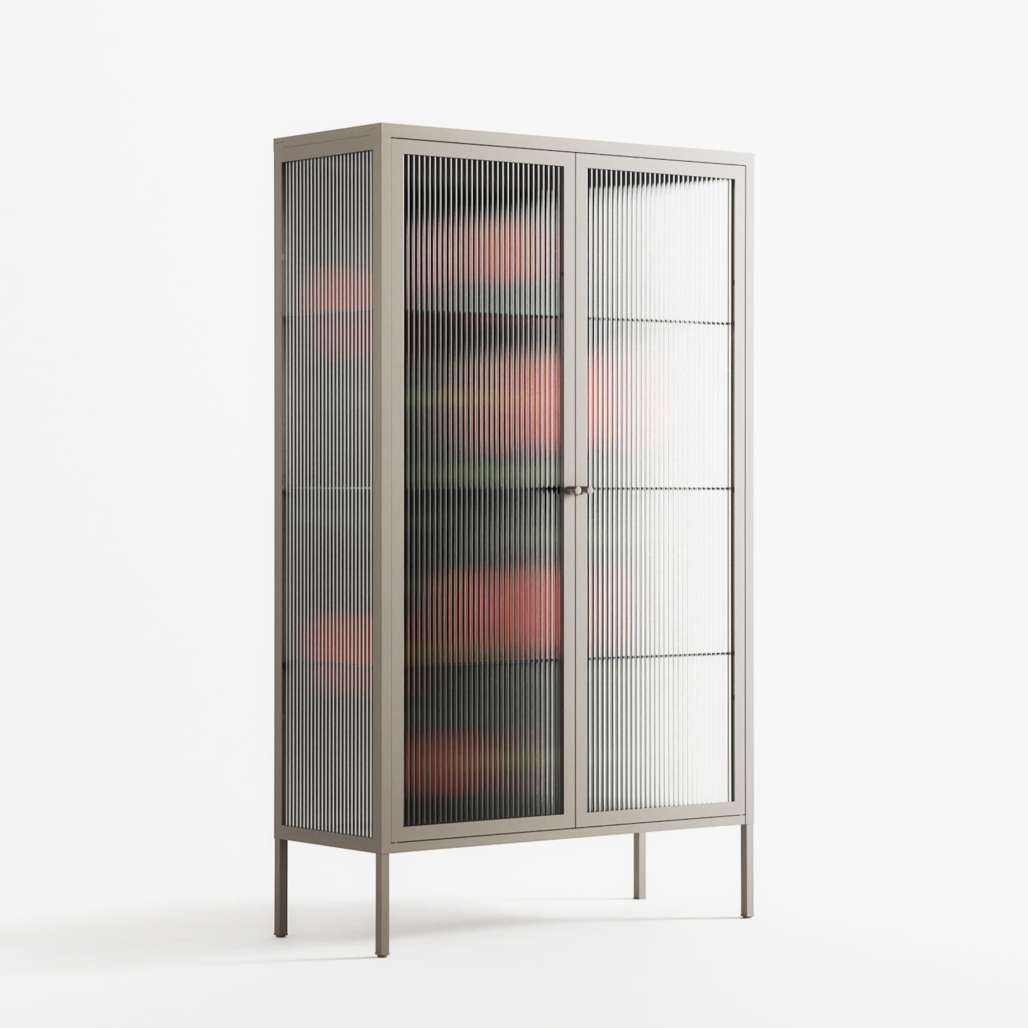 Floral Pipes - Cabinet - Kristin Eriksson - Pebble - Reeded glass