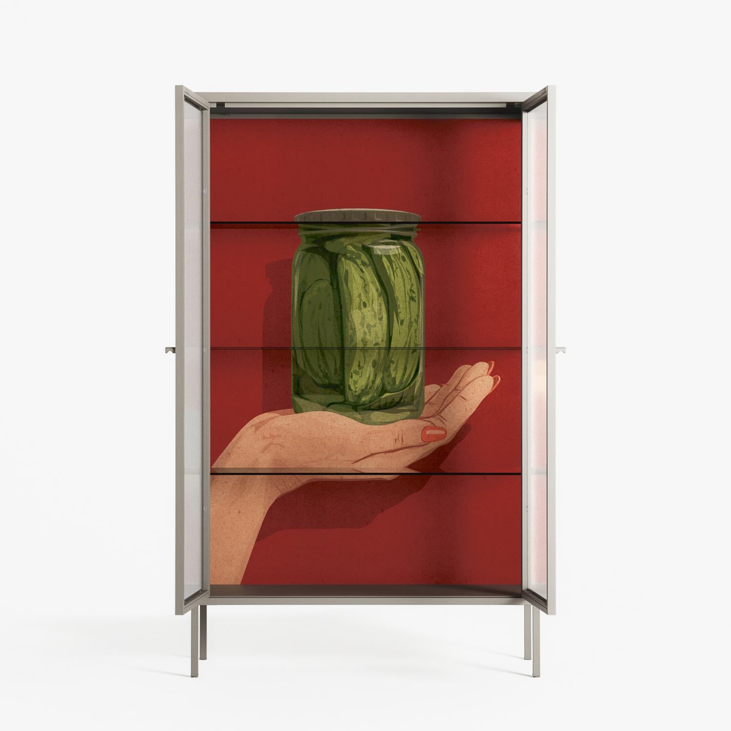 Pickles - Cabinet - Kristin Eriksson - Pebble - Reeded glass