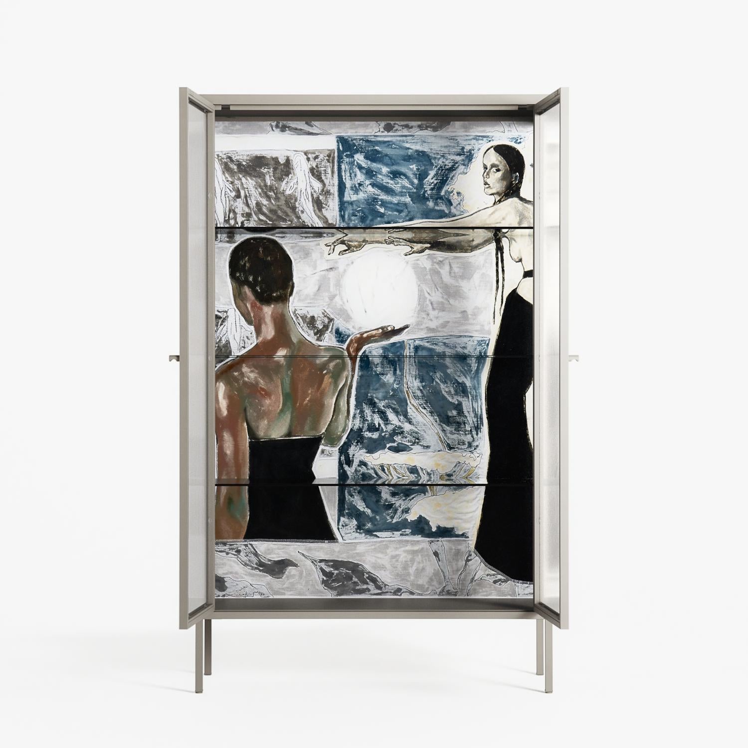 Balance - Cabinet - Sophie Goudman-Peachey - Pebble - Reeded glass