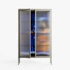 Blue Velvet - Cabinet - Sophie Goudman-Peachey - Pebble - Reeded glass