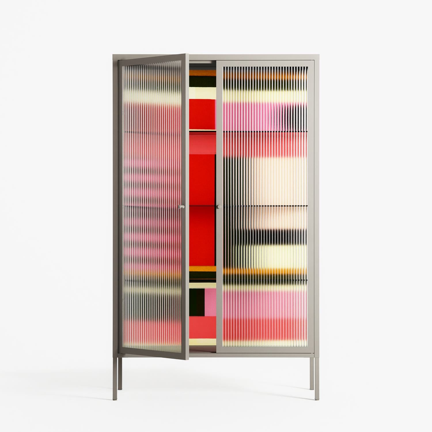 Harmonic - Cabinet - Rikki Hewitt - Pebble - Reeded glass