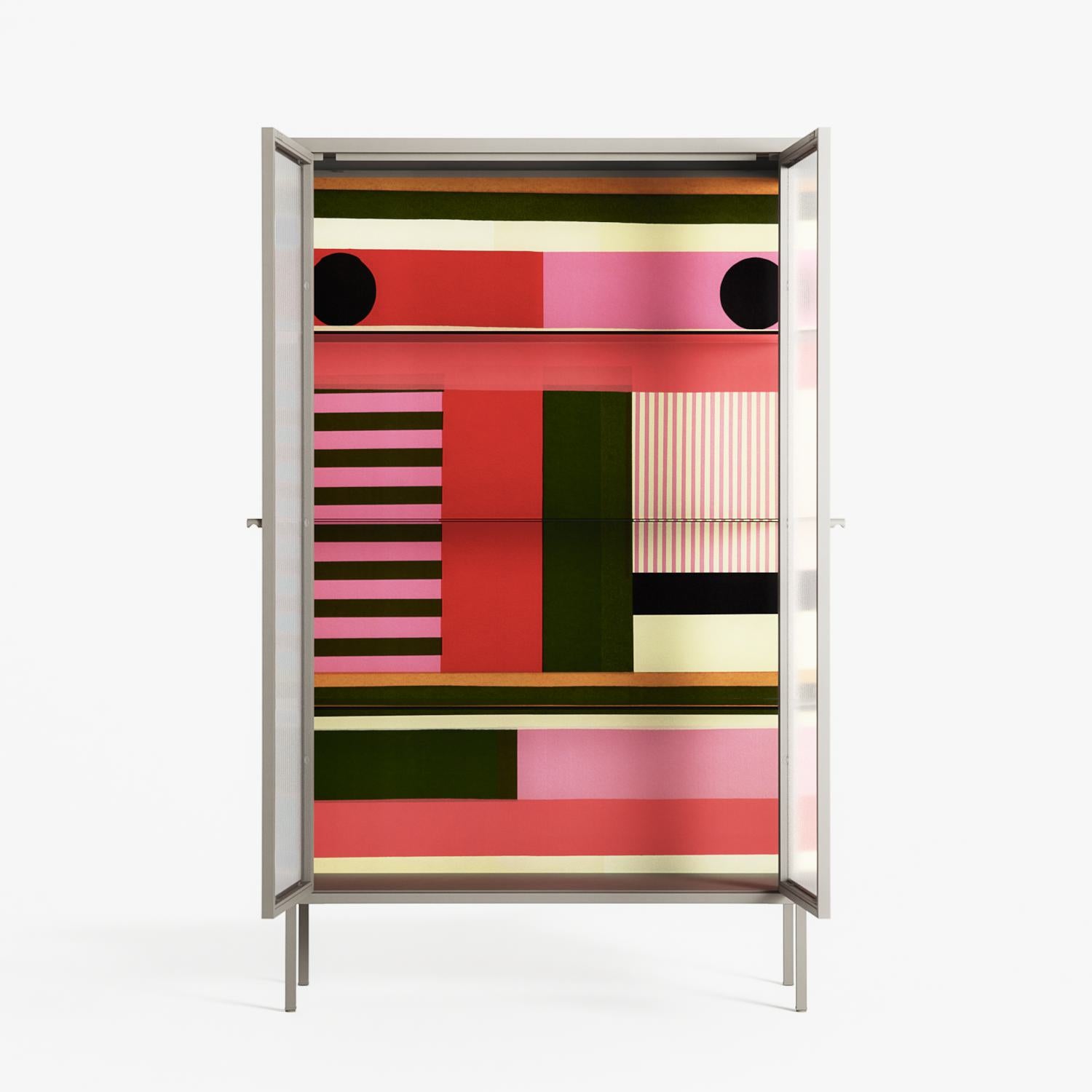 Harmonic - Cabinet - Rikki Hewitt - Pebble - Reeded glass