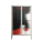 Plume - Cabinet - Rikki Hewitt - Pebble - Reeded glass