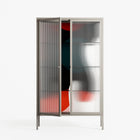 Plume - Cabinet - Rikki Hewitt - Pebble - Reeded glass