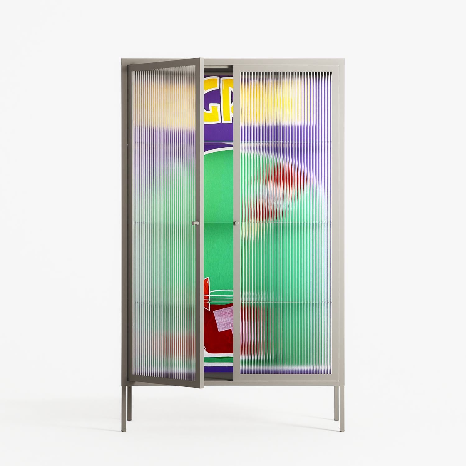 Negroni - Cabinet - Mathilda Kienast - Pebble - Reeded glass