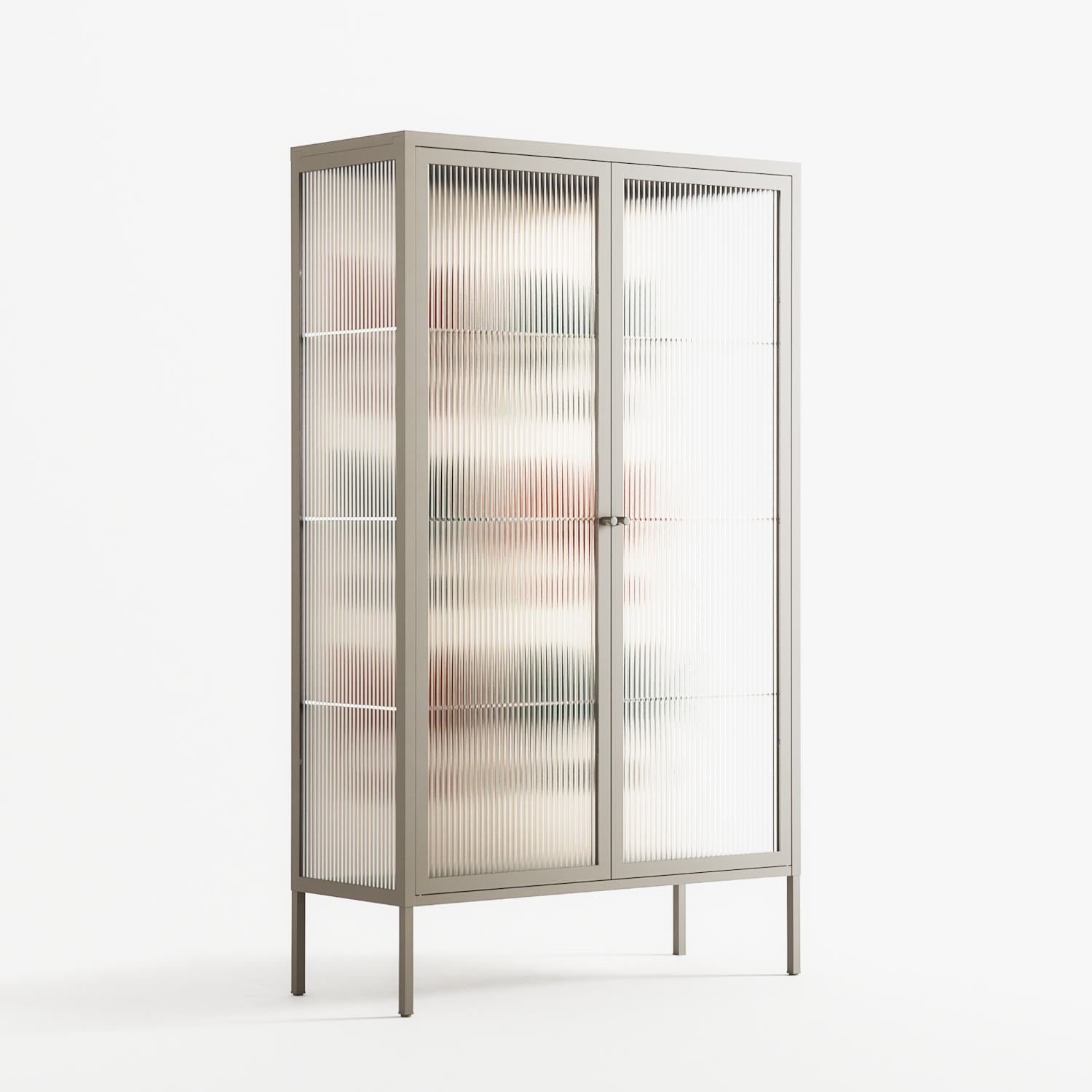 Curious Creatures - Cabinet - Ethan Fender - Pebble - Reeded glass