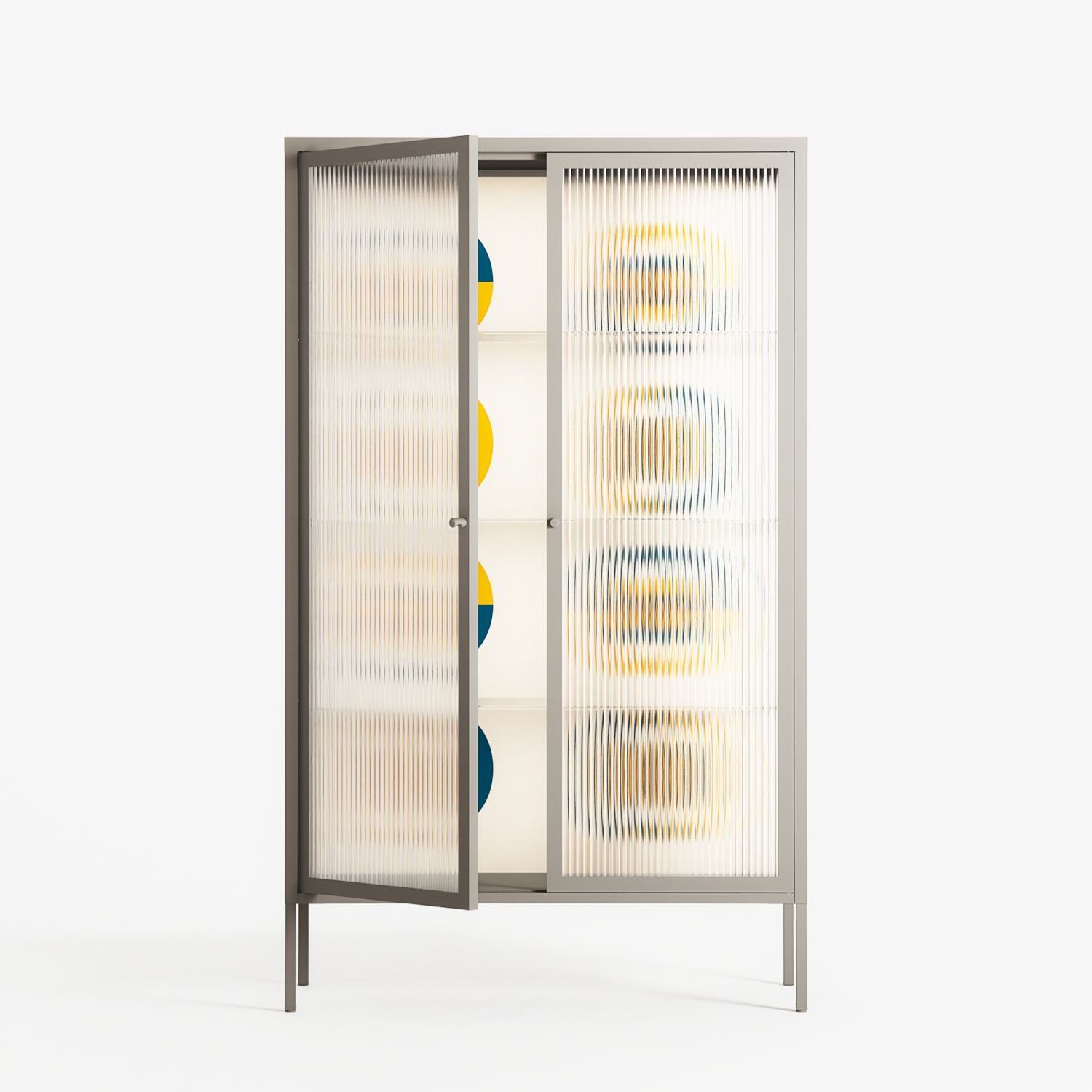 Gleam Dusk - Cabinet - Ethan Fender - Pebble - Reeded glass