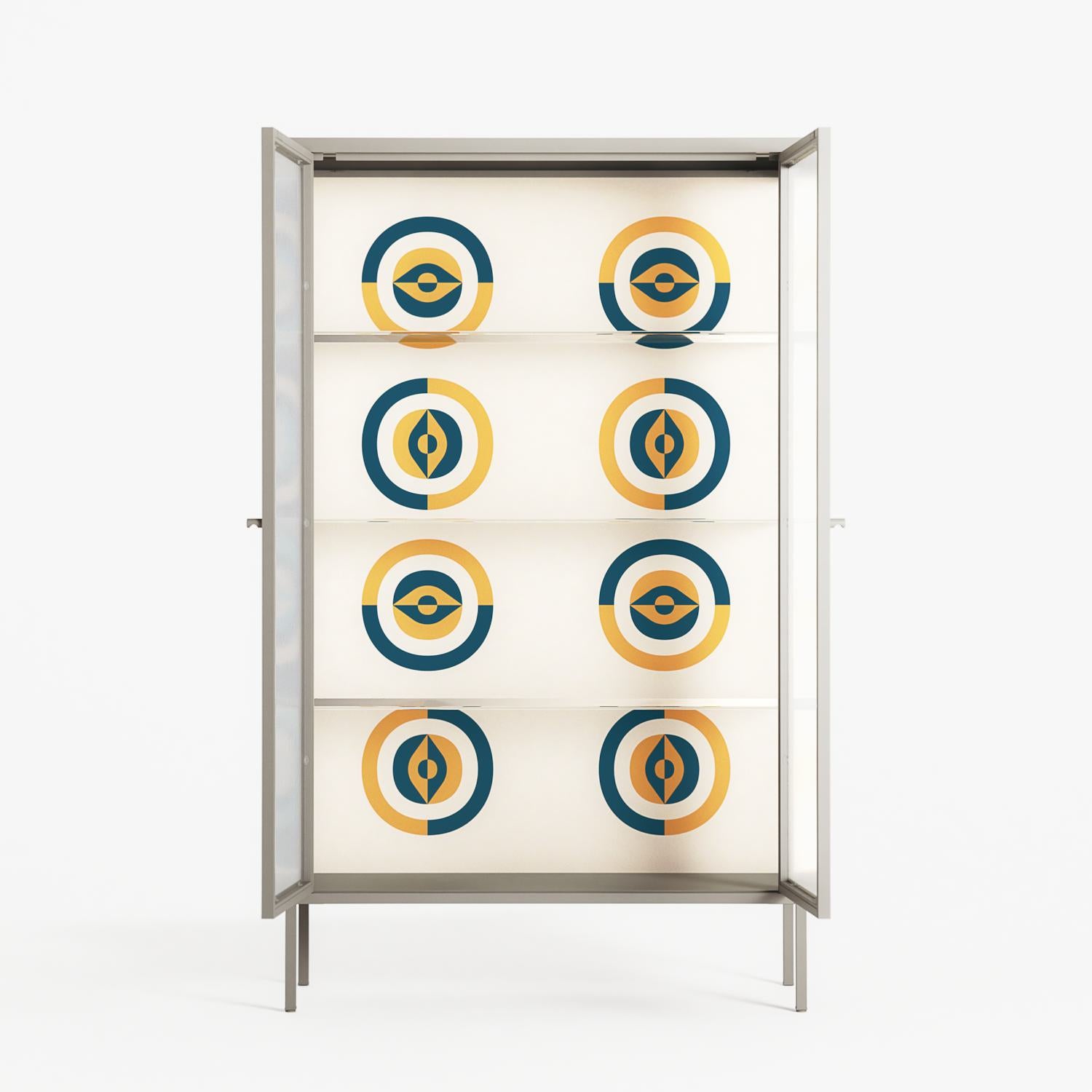 Gleam Dusk - Cabinet - Ethan Fender - Pebble - Reeded glass