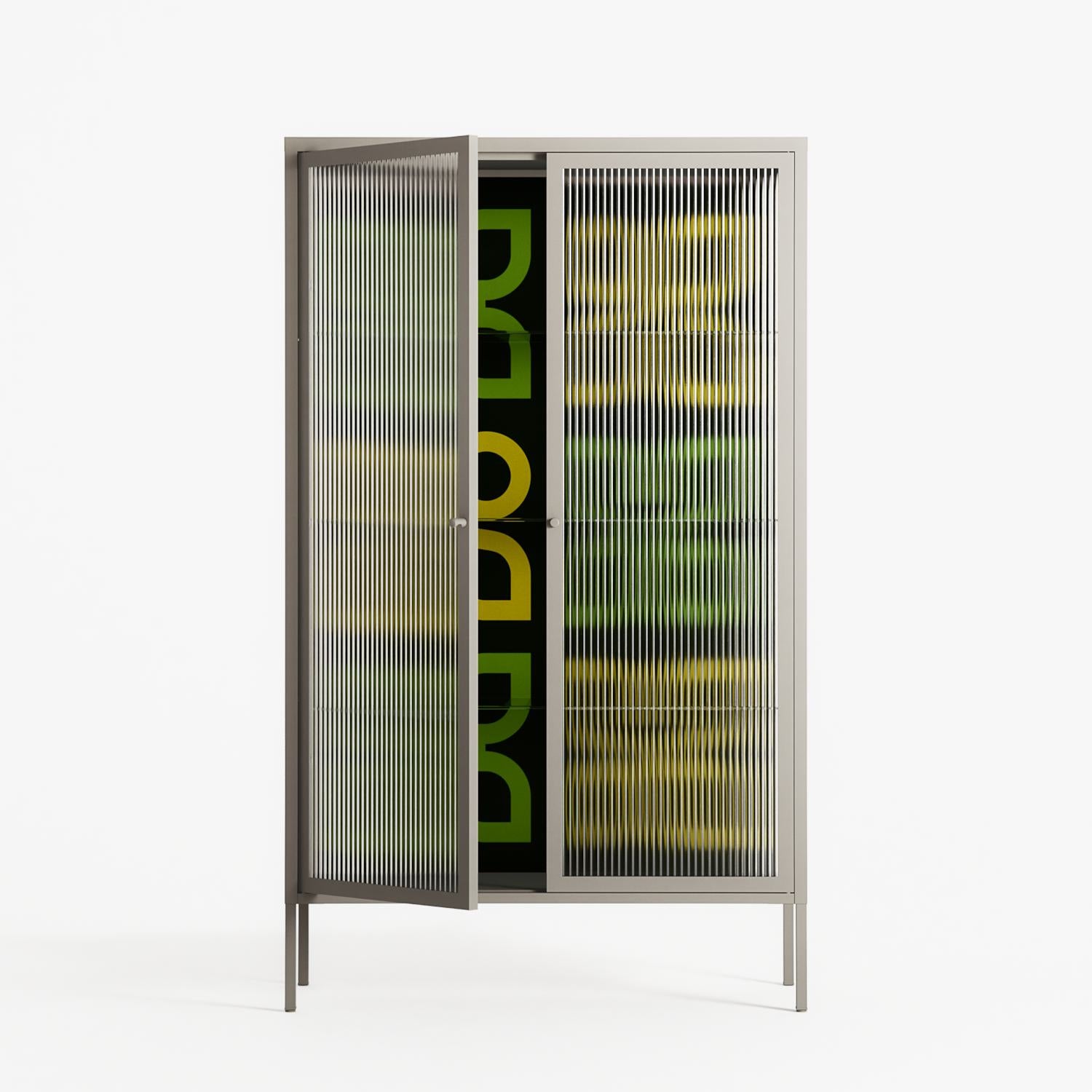 Ultra Bloom - Cabinet - Ethan Fender - Pebble - Reeded glass